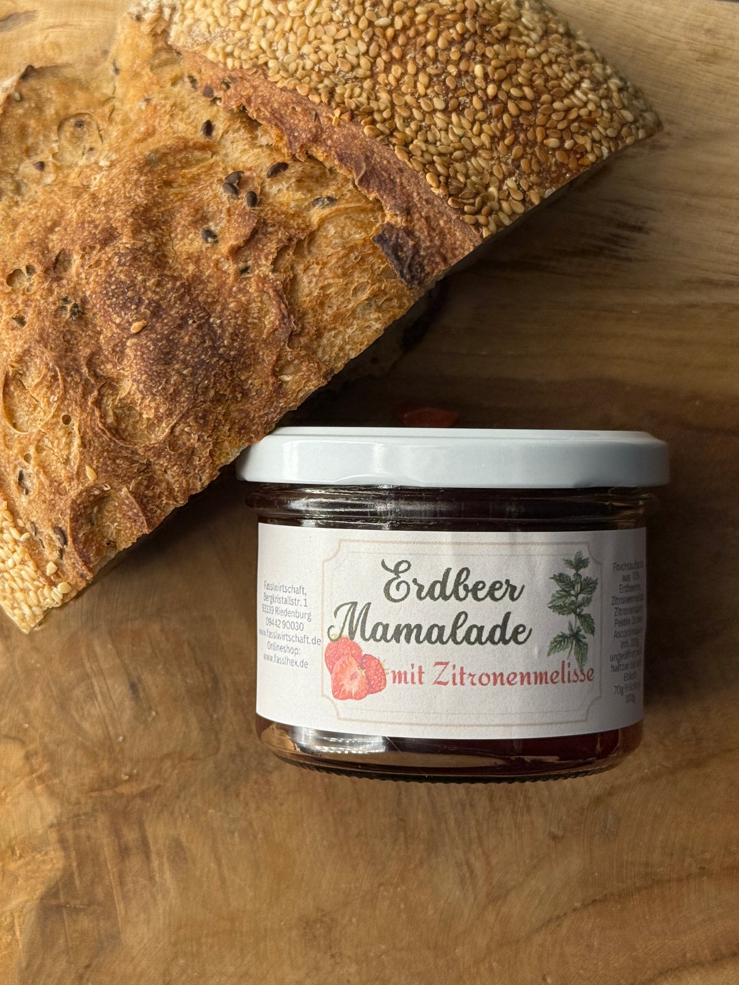 Erdbeer Mamalade mit Zitronenmelisse (Fruchtaufstrich) 🍓