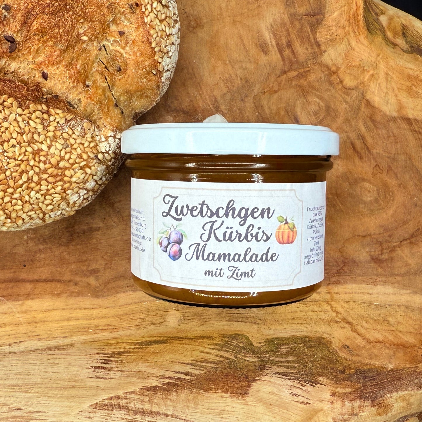 Zwetschgen-Kürbis Mamalade mit Zimt (Fruchtaufstrich) 🎃