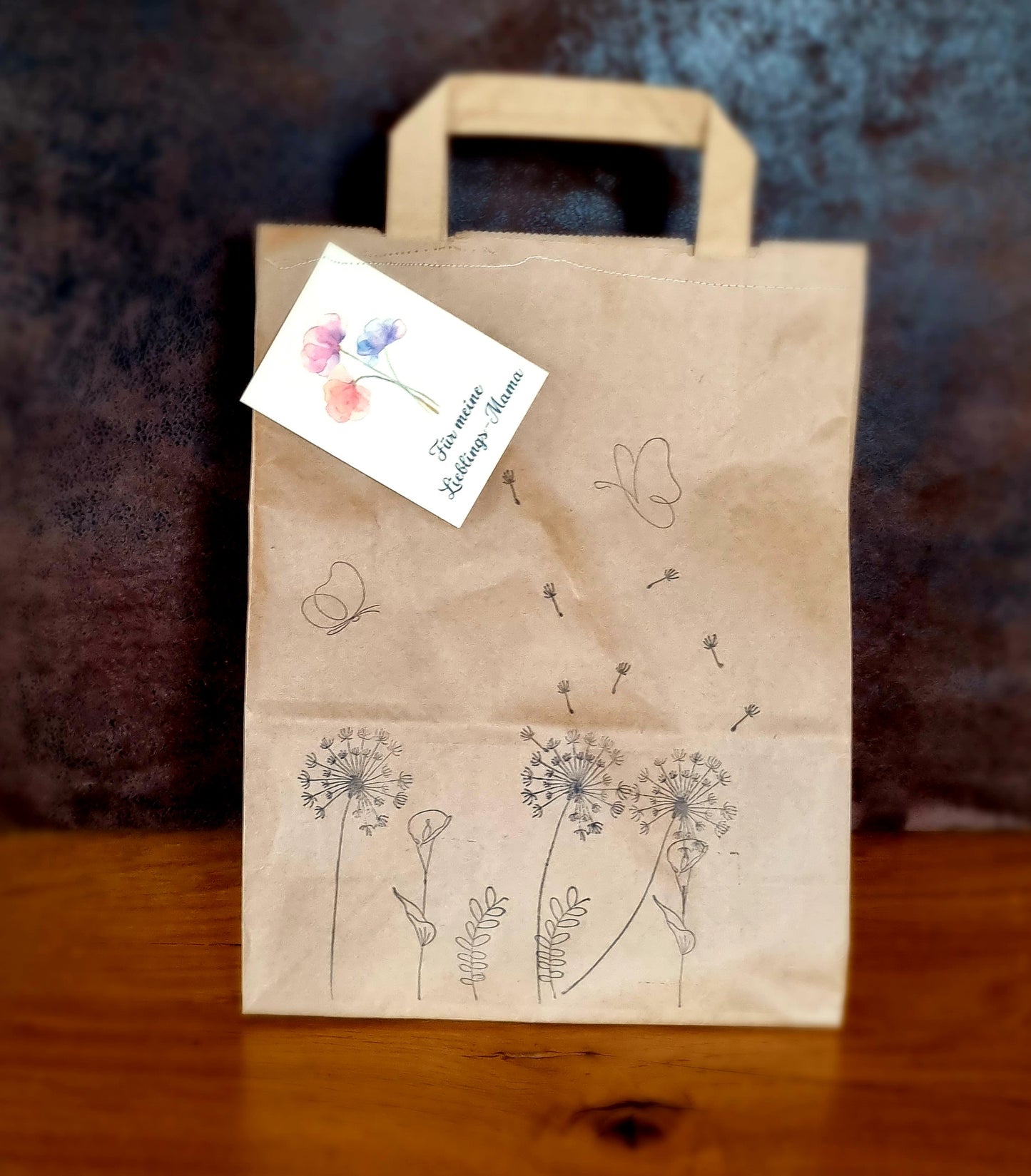 Tascherl-Glück: Geschenktasche "Für meine Lieblings-Mama" 🌷💖