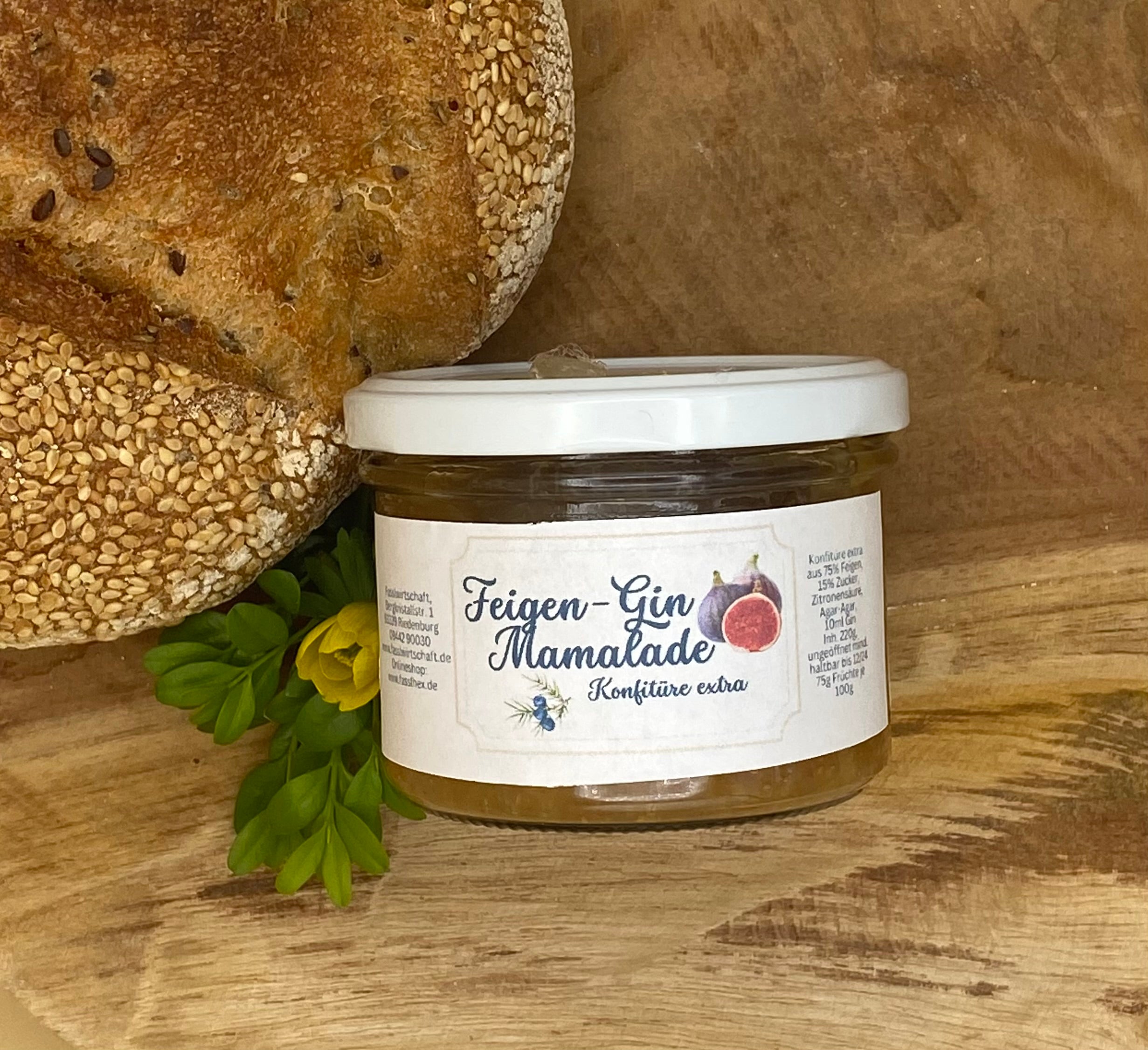 Feigen-Mamalade mit Gin, Konfitüre extra – FasslHex Feigen-Mamalade mit Gin, Konfitüre extra – FasslHex