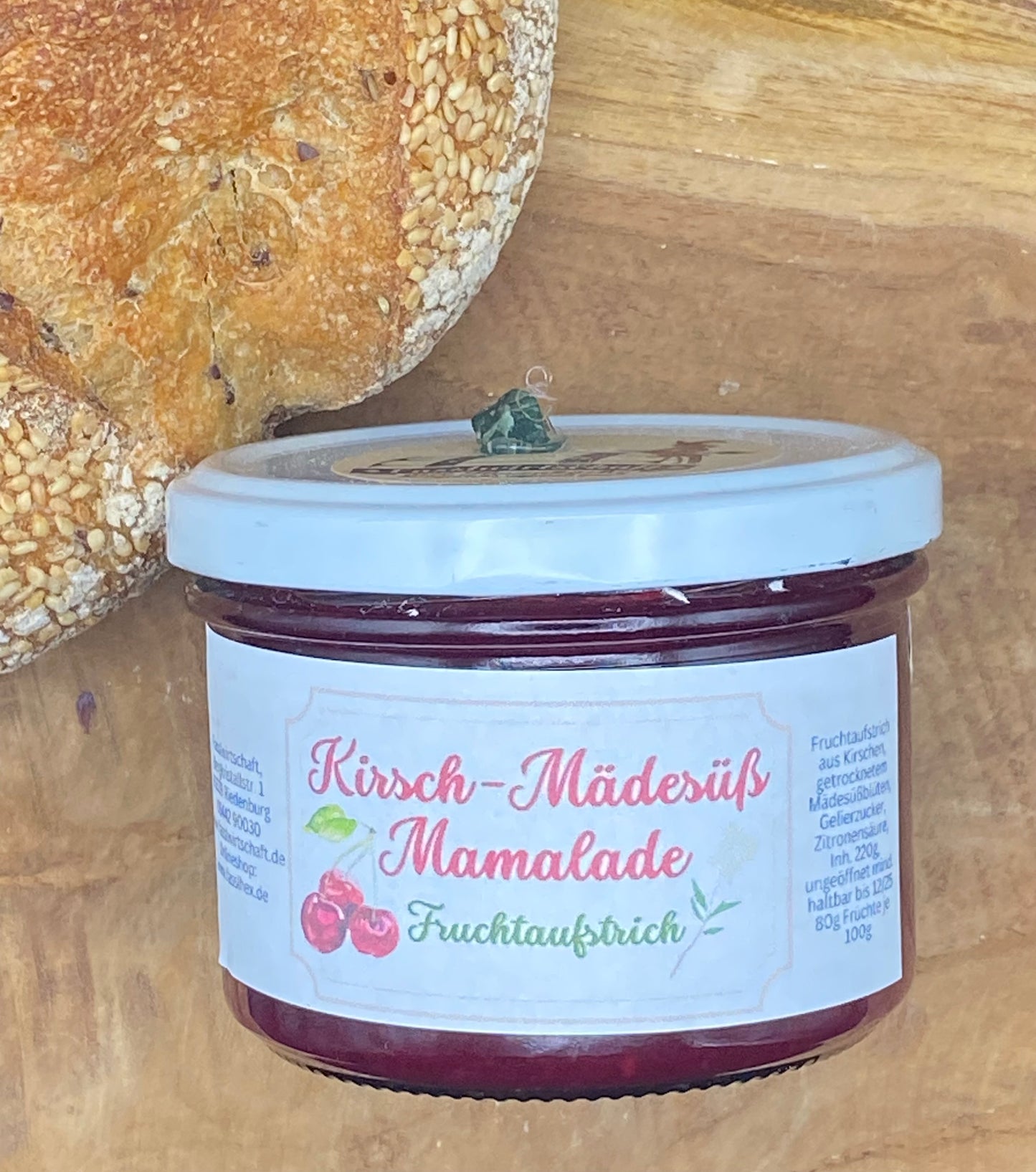 Kirsch-Mamalade mit Mädesüß (Fruchtaufstrich)