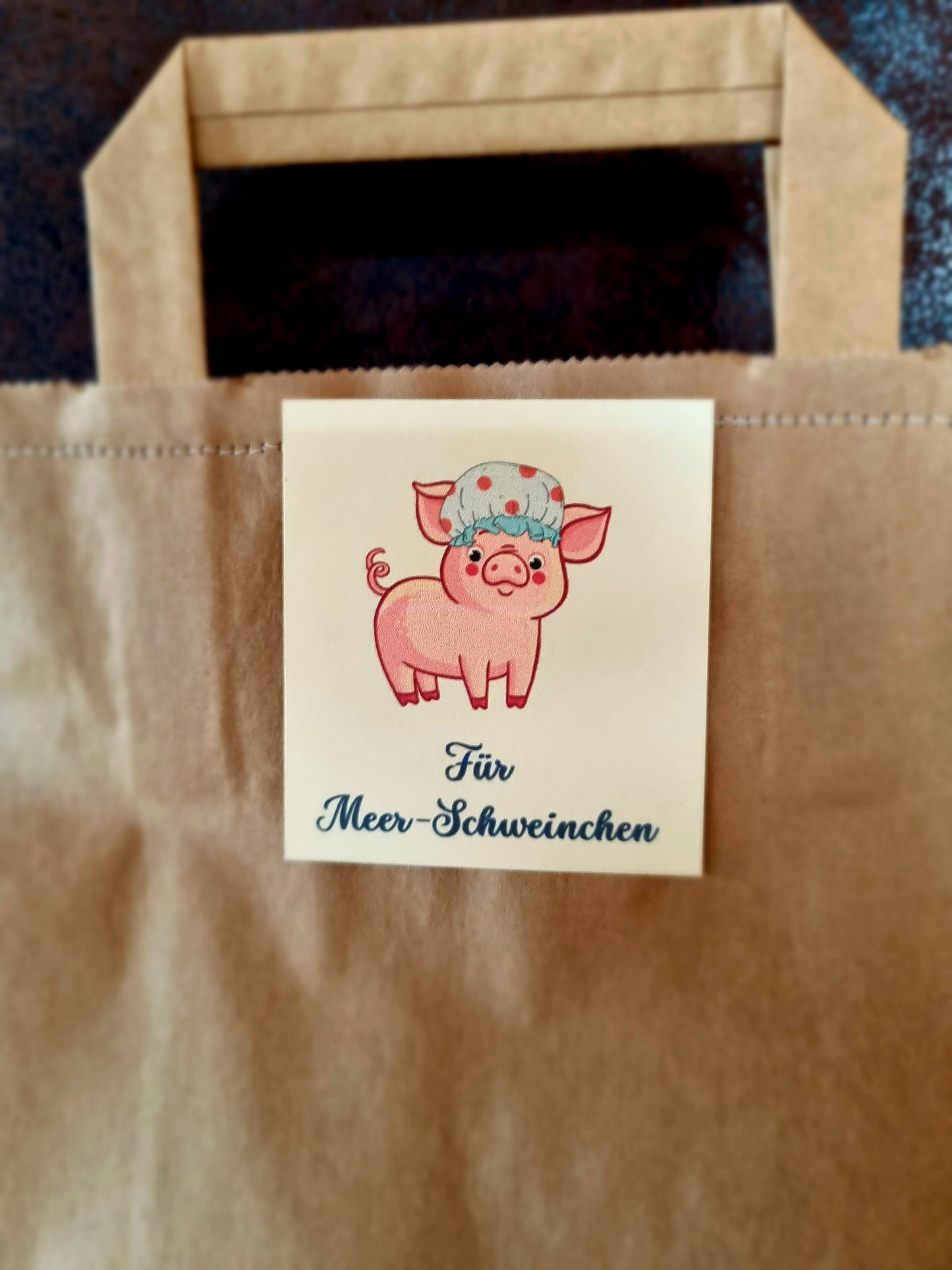 Tascherl-Glück: Geschenktasche "Für Meer-Schweinchen"