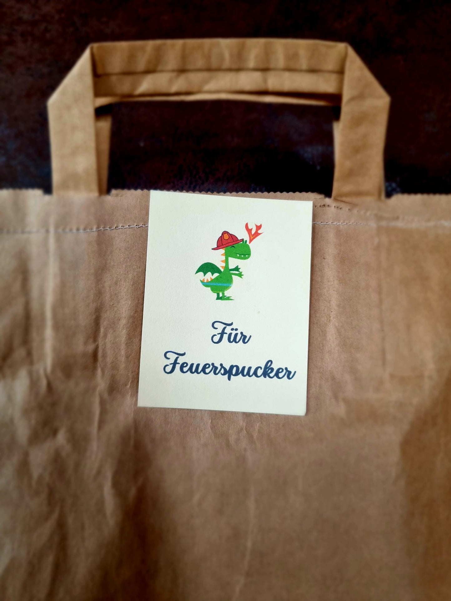 Tascherl-Glück: Geschenktasche "Feuerspucker"